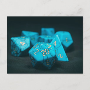Natural Gemstone Crystal Stone Dice Set Postcard