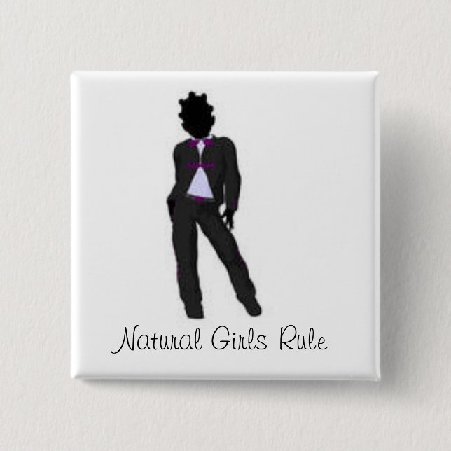 Natural Girl 15 Cm Square Badge (Front)