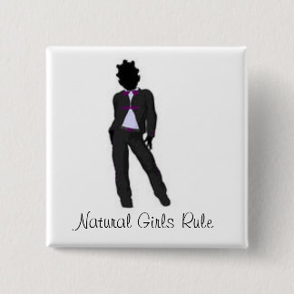 Natural Girl 15 Cm Square Badge