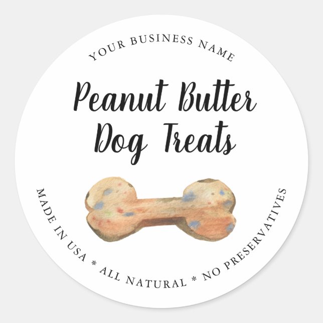 Natural Gourmet Dog Treat Classic Round Sticker (Front)