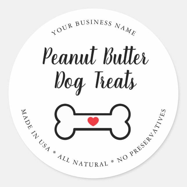 Natural Gourmet Dog Treat Classic Round Sticker (Front)