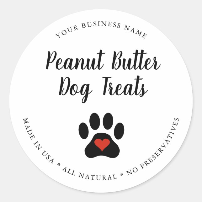 Natural Gourmet Dog Treat Classic Round Sticker (Front)