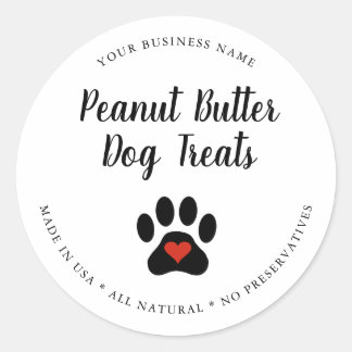 Natural Gourmet Dog Treat Classic Round Sticker
