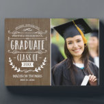 Natural Grad Graduation Plaque<br><div class="desc">Great keepsake to remember this special milestone in your grad's life. Background colour can be customised online! More colours and matching stationery are available at <a href="http://zazzle.com/berryberrysweet*">Berry Berry Sweet</a>.</div>