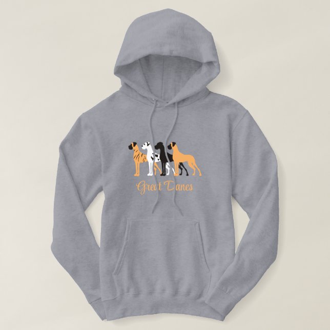 Natural Great Dane Hoodie (Design Front)