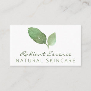 Natural Green Leaf Handmade Soap Scrub Body Butter Business Card