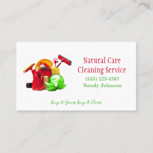 Natural Green Professional Cleaning Services Business Card