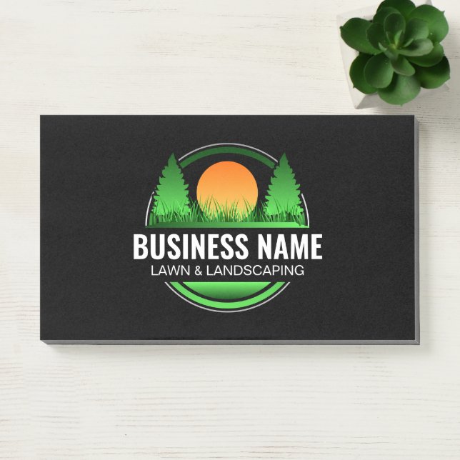 Natural Green Tree Sun Landscaping Business Post-it Notes (Office)