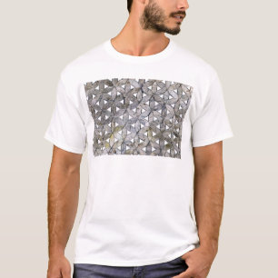 Natural Grey Stone Mosaic, flower of life T-Shirt
