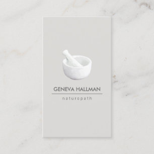 Natural Health, Healer Mortar and Pestle Business Card