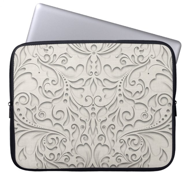 Natural HeartyChic Laptop Sleeve (Front)