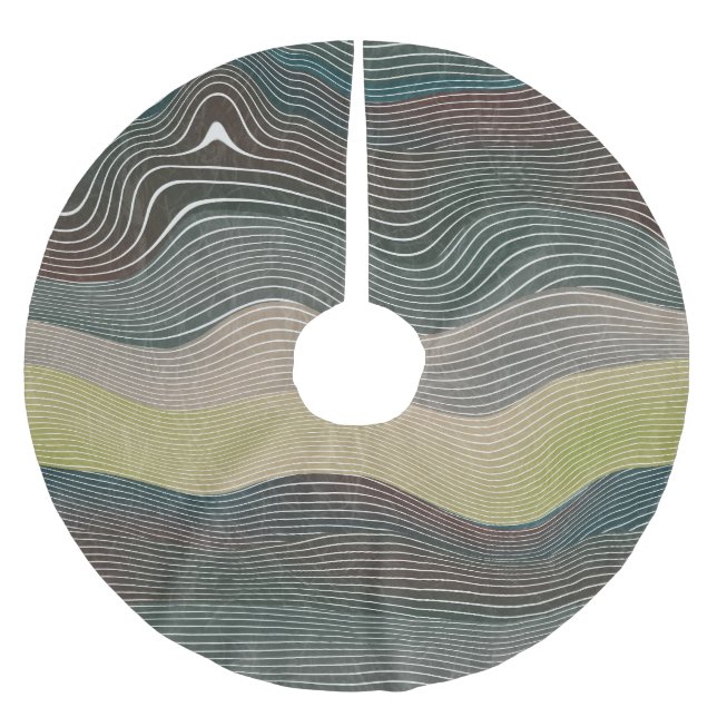 Natural Hills: Landscape Pattern Brushed Polyester Tree Skirt (Front)