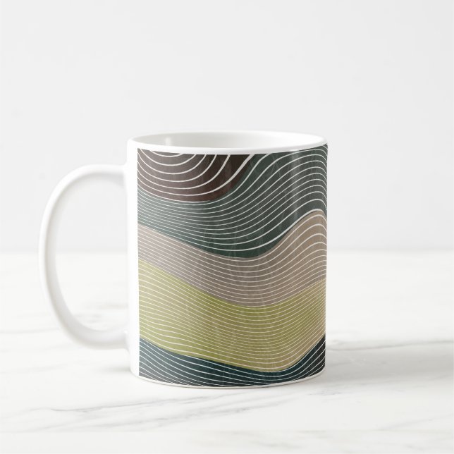Natural Hills: Landscape Pattern Coffee Mug (Left)