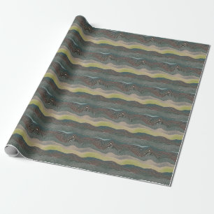Natural Hills: Landscape Pattern Wrapping Paper