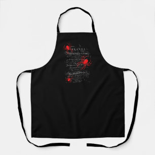 Natural History Title Page Spiders Calligraphy Apron