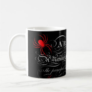 Natural History Title Page Spiders Calligraphy Coffee Mug