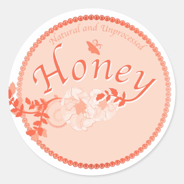 Natural Honey Classic Round Sticker (Front)
