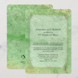 Natural Jade 35th Wedding Anniversary Invitation