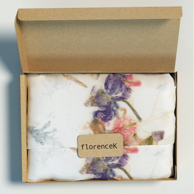 Natural Kraft Floral Rose Petals Iris Roses Pink Wrapping Paper (Natural Kraft Floral Rose Petals Iris Roses Pink Wrapping Paper)