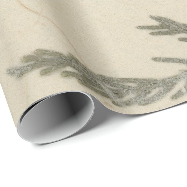 Natural Kraft Floral Rose Petals Mulberry Delicate Wrapping Paper (Roll Corner)