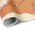 Natural Kraft Petals Bronze Autumn Leaf Orange Wrapping Paper<br><div class="desc">florenceK design
grungy shaby chic wrap</div>