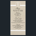 Natural Kraft Rustic Minimal Wedding Menu Card<br><div class="desc">Matching items in this design are available.</div>