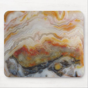Natural Lace Agate Stone Authentic Colors & Design Mouse Mat
