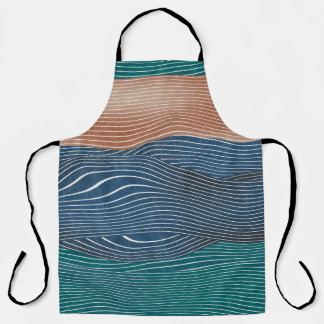 Natural landscape hills: seamless pattern. apron