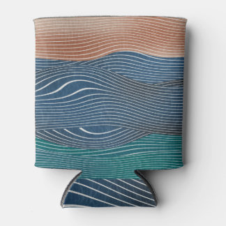 Natural landscape hills: seamless pattern. can cooler