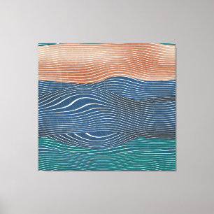 Natural landscape hills: seamless pattern. canvas print