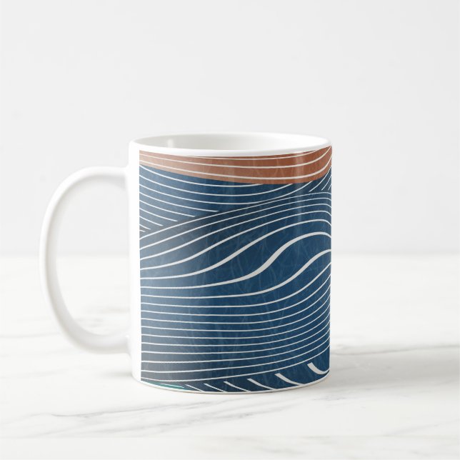 Natural landscape hills: seamless pattern. coffee mug (Left)