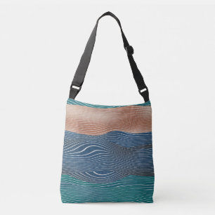 Natural landscape hills: seamless pattern. crossbody bag