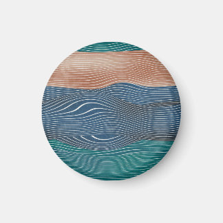 Natural landscape hills: seamless pattern. magnet