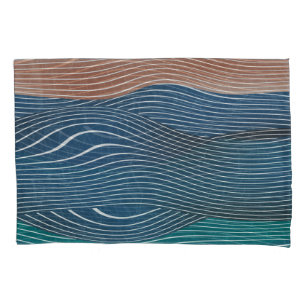 Natural landscape hills: seamless pattern. pillowcase