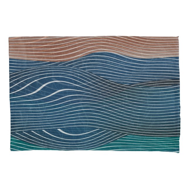 Natural landscape hills: seamless pattern. pillowcase (Front)