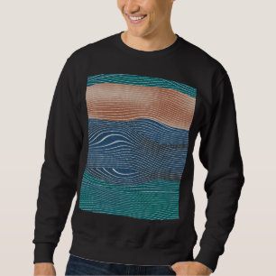Natural landscape hills: seamless pattern. sweatshirt