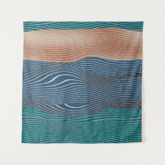 Natural landscape hills: seamless pattern. tapestry