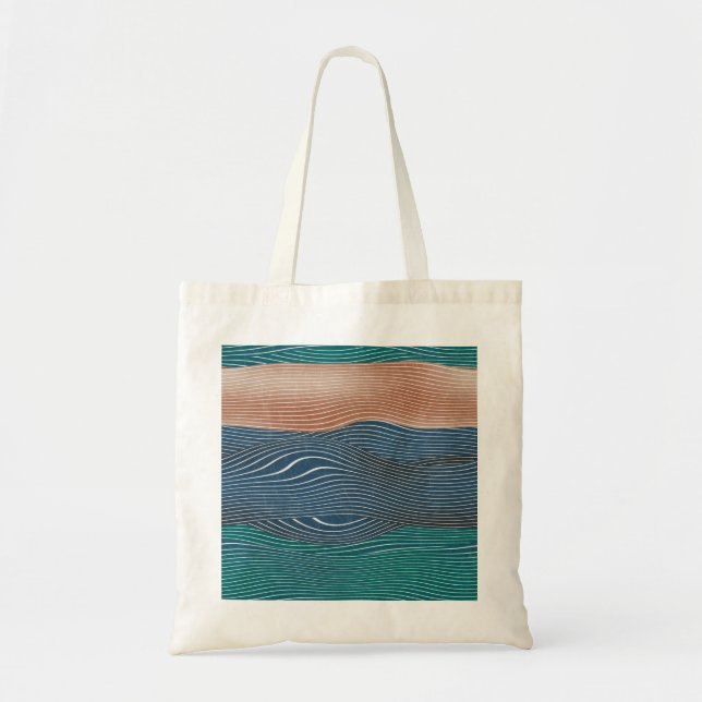 Natural landscape hills: seamless pattern. tote bag (Front)