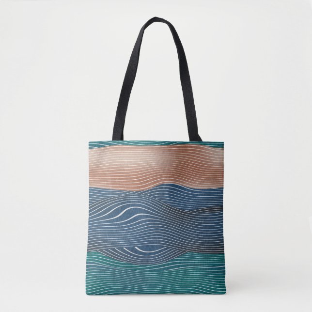 Natural landscape hills: seamless pattern. tote bag (Front)