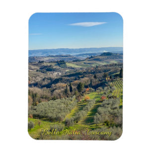 Natural landscape in Tuscany, travel Italy  Magnet