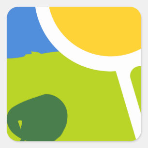 Natural landscape square sticker