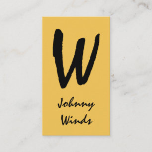 Natural Large Type Monogram Business Card