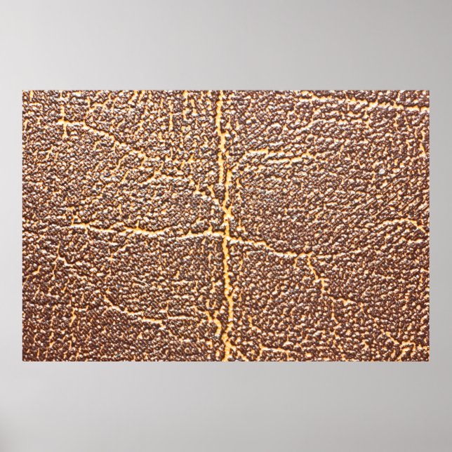 Natural leather book cover texture abstract, aged, poster (Front)