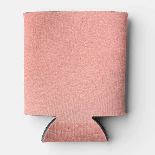 Natural Leather Texture: Close-Up Background. Can Cooler (Front)