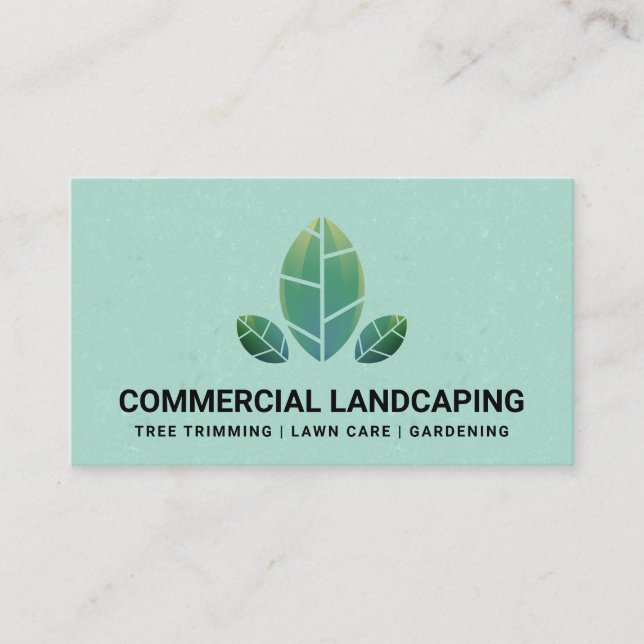 Natural Leaves Icon Business Card (Front)