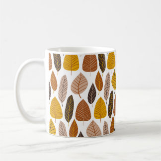Natural Leaves: Neutral Seamless Pattern. Coffee Mug