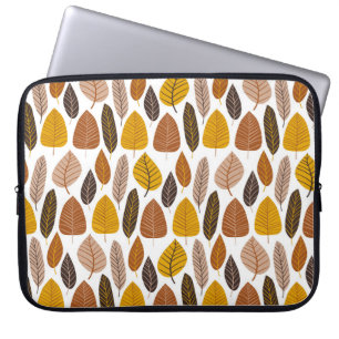 Natural Leaves: Neutral Seamless Pattern. Laptop Sleeve
