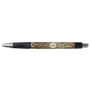 Natural Leopard Print Custom Monogram Name