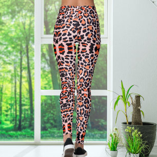 Natural Leopard  Print Pattern Leggings