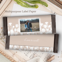 Natural Light Beige Wedding Candy Bar Wrapper